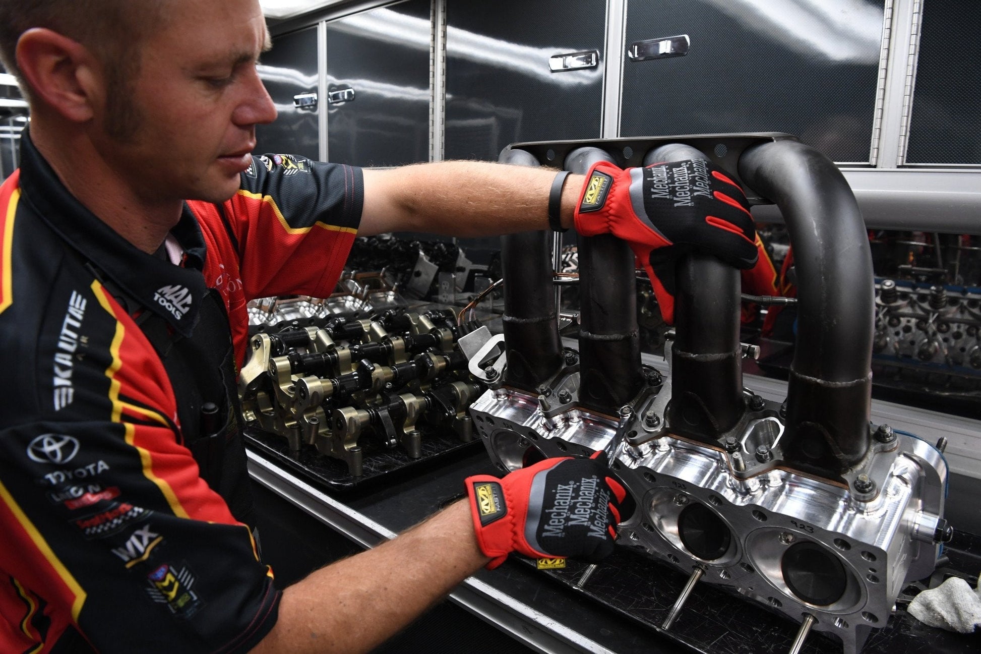 Mechanix Wear FastFit Work Glove Red-Safety Gloves-Mechanix Wear-ProtectCoAustralia