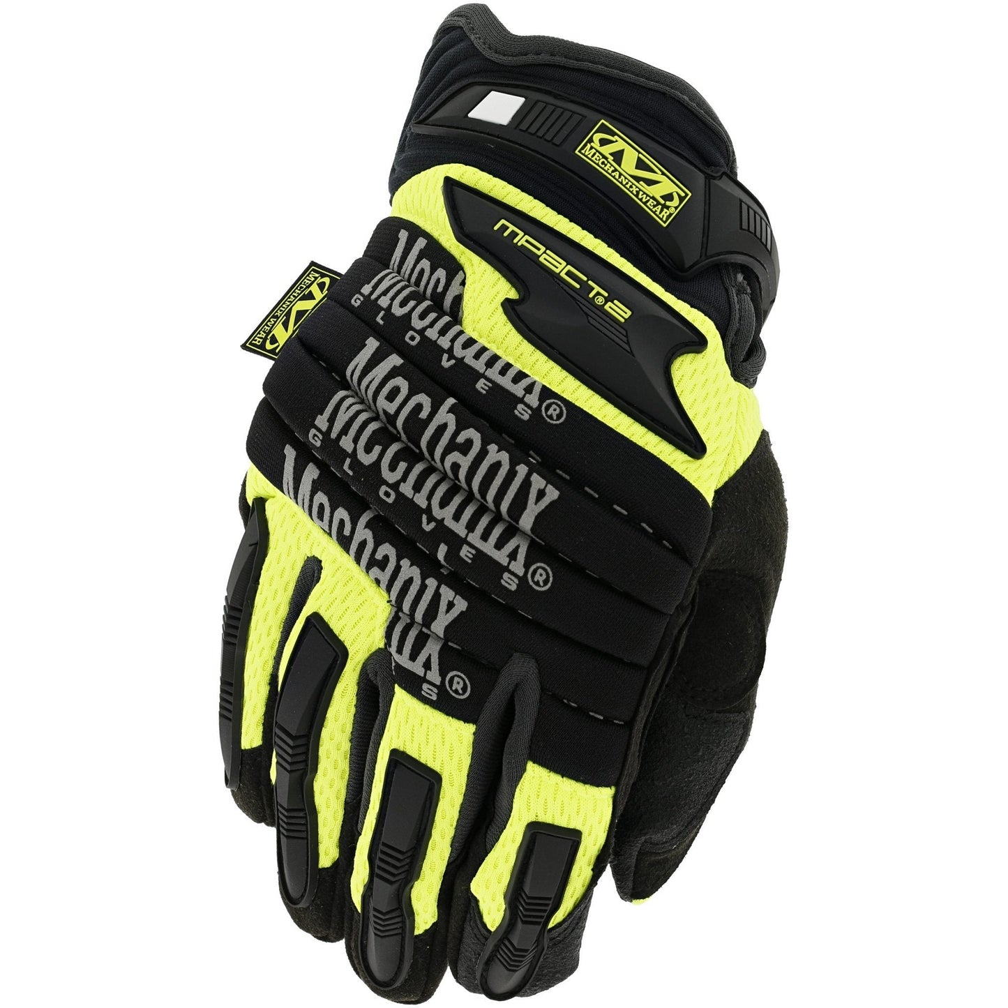 Mechanix Wear M-Pact 2 Hi-Viz Glove Flourescent Yellow-Safety Gloves-Mechanix Wear-MECHANIX-SP2-91-008-Small-ProtectCoAustralia