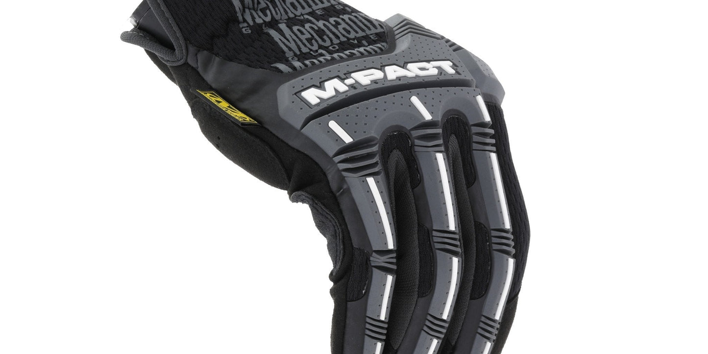 Mechanix Wear M-Pact Open Cuff Impact Resistant Glove Black Grey-Safety Gloves-Mechanix Wear-ProtectCoAustralia