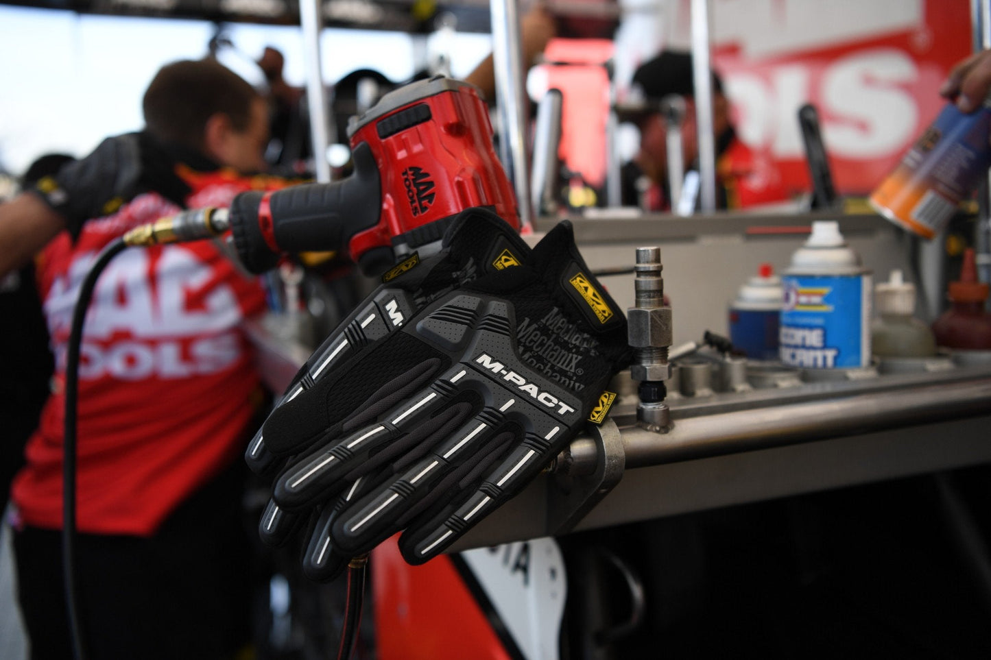 Mechanix Wear M-Pact Open Cuff Impact Resistant Glove Black Grey-Safety Gloves-Mechanix Wear-ProtectCoAustralia