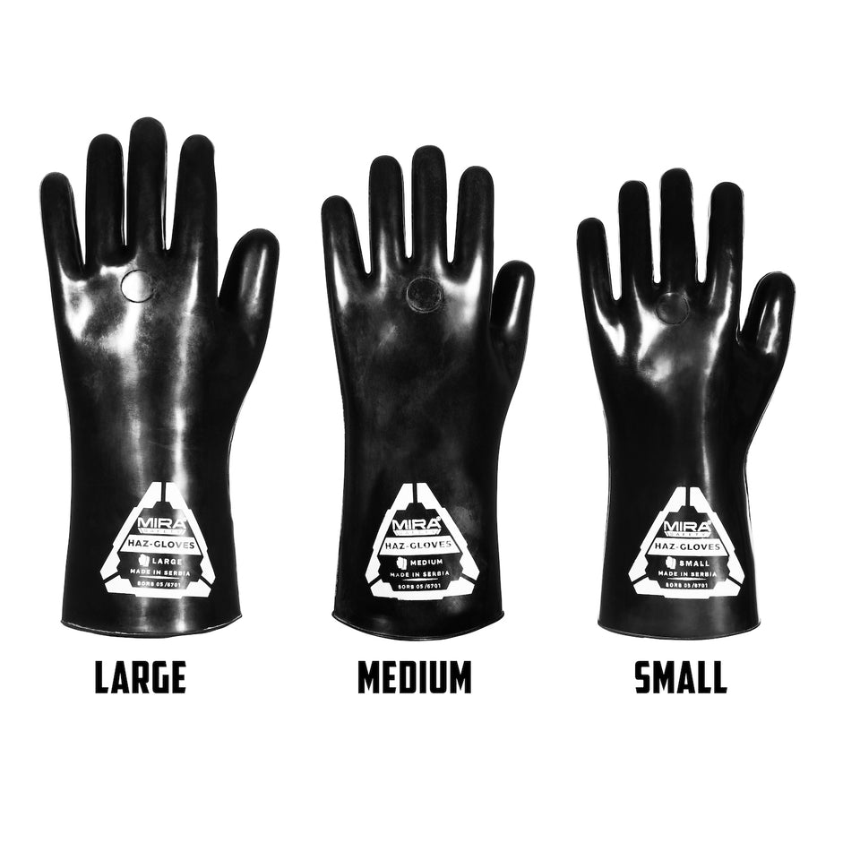 MIRA Safety HAZ-GLOVES Butyl Gloves for CBRN Protection Set of 4-Safety Gloves-MIRA Safety-ProtectCoAustralia
