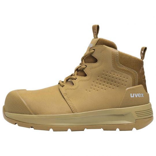 UVEX 2 X-Flow Side-Zip Work Boot Tan-Footwear-Uvex Safety-ProtectCoAustralia