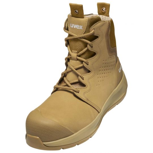 UVEX 3 X-Flow Side-Zip Work Boot Tan-Footwear-Uvex Safety-ProtectCoAustralia