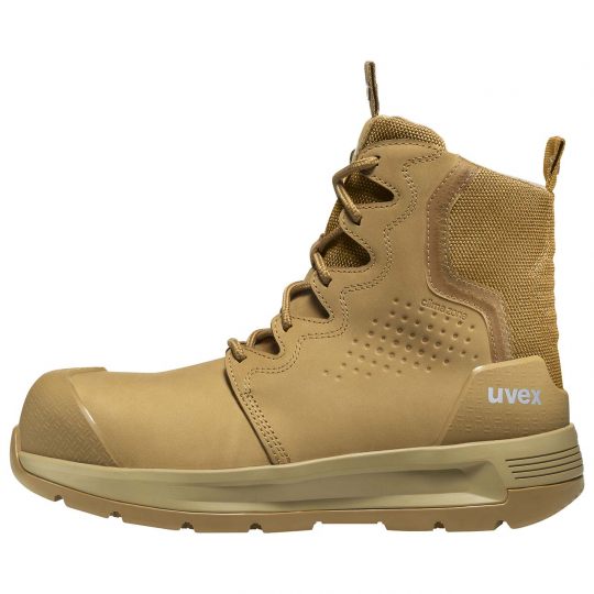 UVEX 3 X-Flow Side-Zip Work Boot Tan-Footwear-Uvex Safety-ProtectCoAustralia