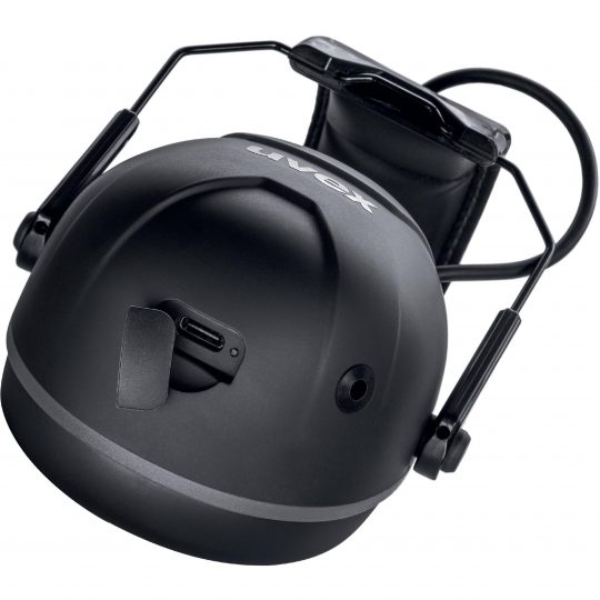 UVEX aXess One Hearing Protection Bluetooth Earmuff Black-Hearing Protection-Uvex Safety-ProtectCoAustralia