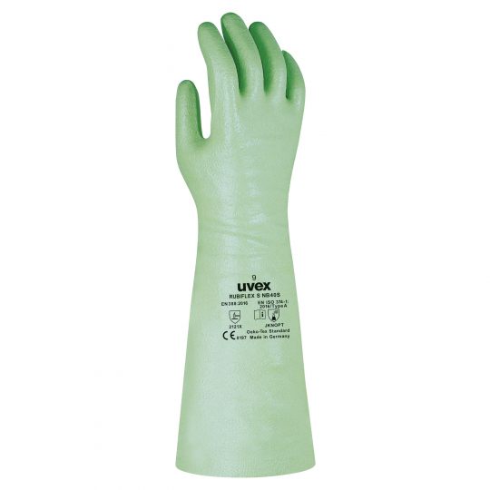 UVEX Rubiflex S NB40S Chemical Protection Glove-Safety Gloves-Uvex Safety-UVEX-NB40SF1-Size 8-ProtectCoAustralia