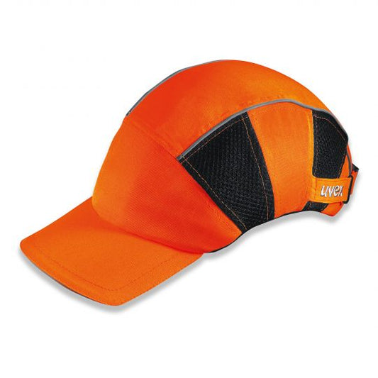 UVEX U-Cap Sport Bump Cap - Long Brim Hi-Viz Orange-Head Protection-Uvex Safety-ProtectCoAustralia