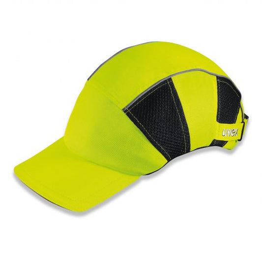 UVEX U-Cap Sport Bump Cap - Long Brim Hi-Viz Yellow-Head Protection-Uvex Safety-ProtectCoAustralia