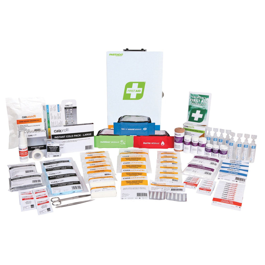 FastAid R2 Response Plus First Aid Kit Metal Wall Mount-First Aid Kits-FastAid-FAR2X10-ProtectCoAustralia