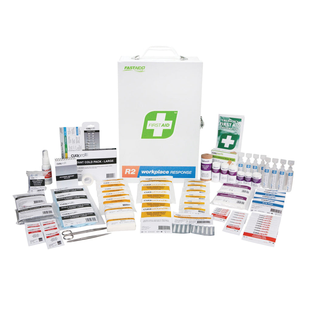 FastAid R2 Workplace Response First Aid Kit Metal Wall Mount-First Aid Kits-FastAid-FAR210-ProtectCoAustralia