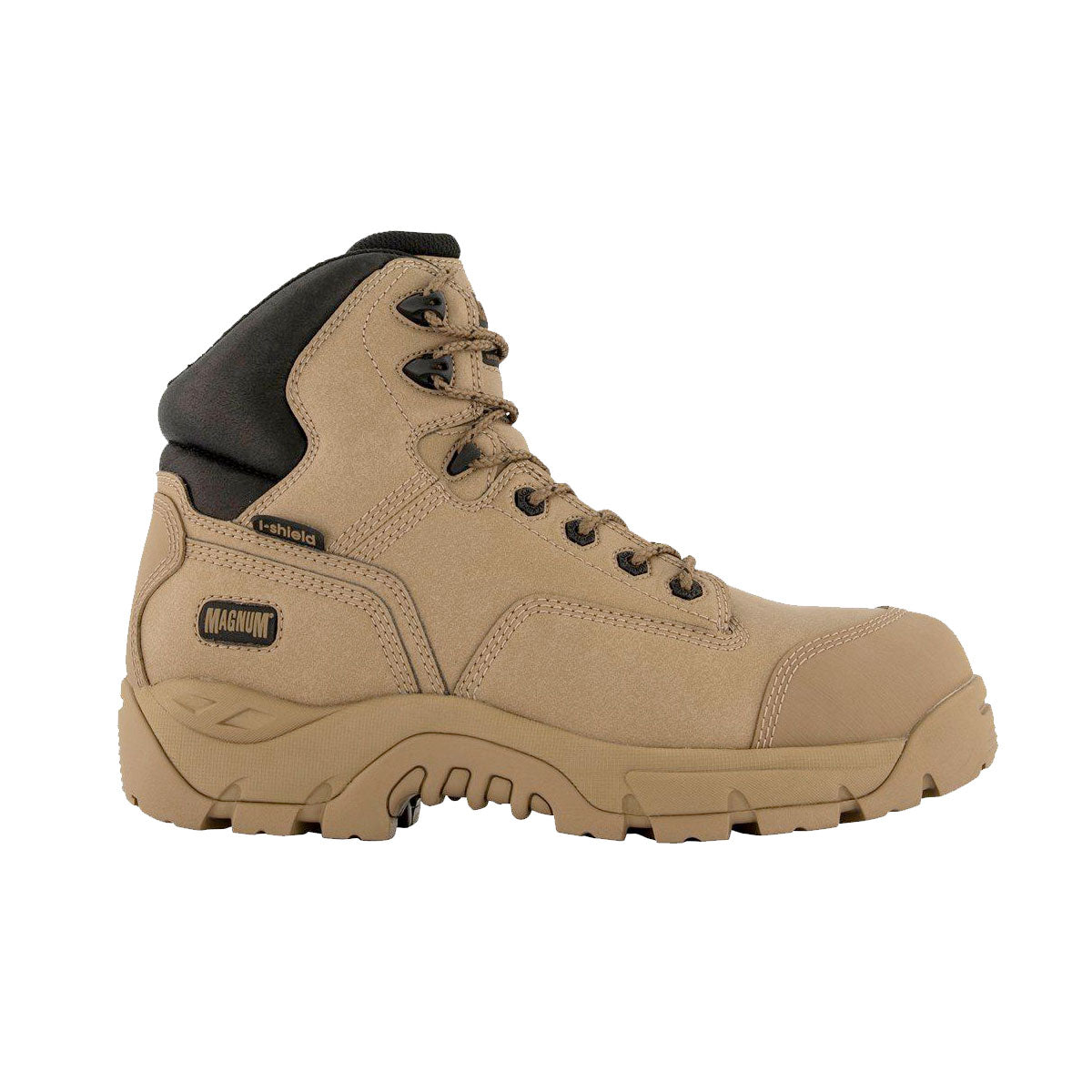 Magnum Precision Max Side-Zip Composite Toe Waterproof iShield Boot Stone-Footwear-Magnum Footwear-MPN150-STN-060-6.0 US Regular-ProtectCoAustralia