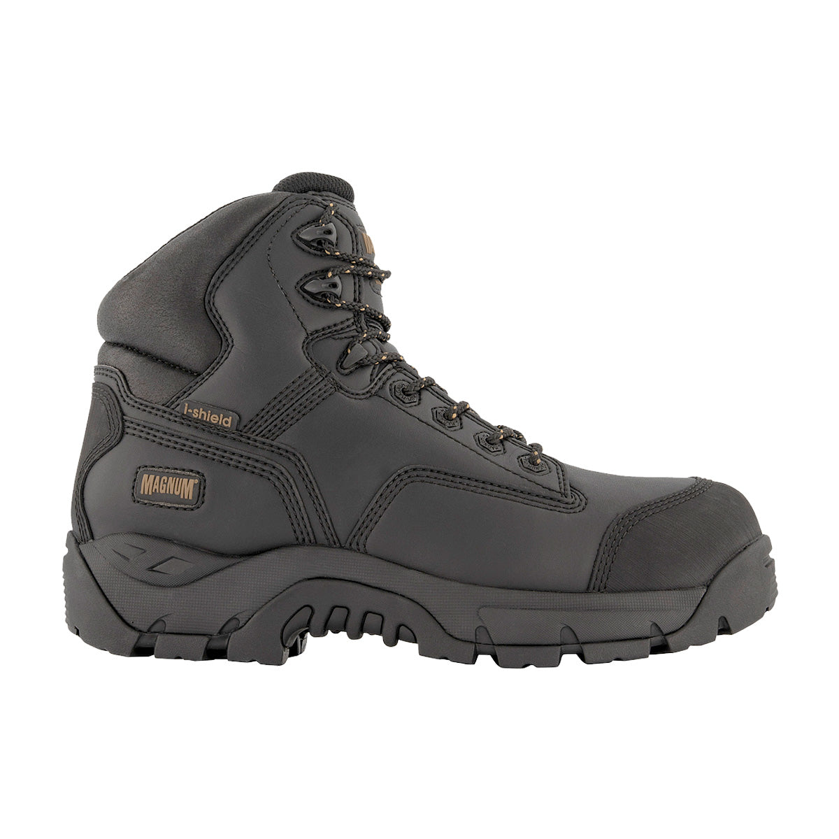 Magnum Precision Max Side-Zip Composite Toe Waterproof iShield Boot Wide Black-Footwear-Magnum Footwear--ProtectCoAustralia