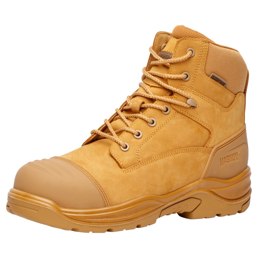 Magnum Storm Master Composite Toe Side Zip Waterproof Boot Wheat-Footwear-Magnum Footwear--ProtectCoAustralia