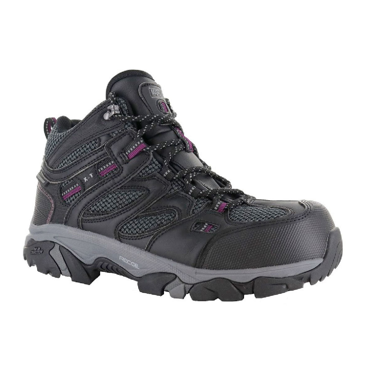 Magnum XT Boron Mid CT SZ WP Womens Boots Black Purple-Footwear-Magnum Footwear--ProtectCoAustralia