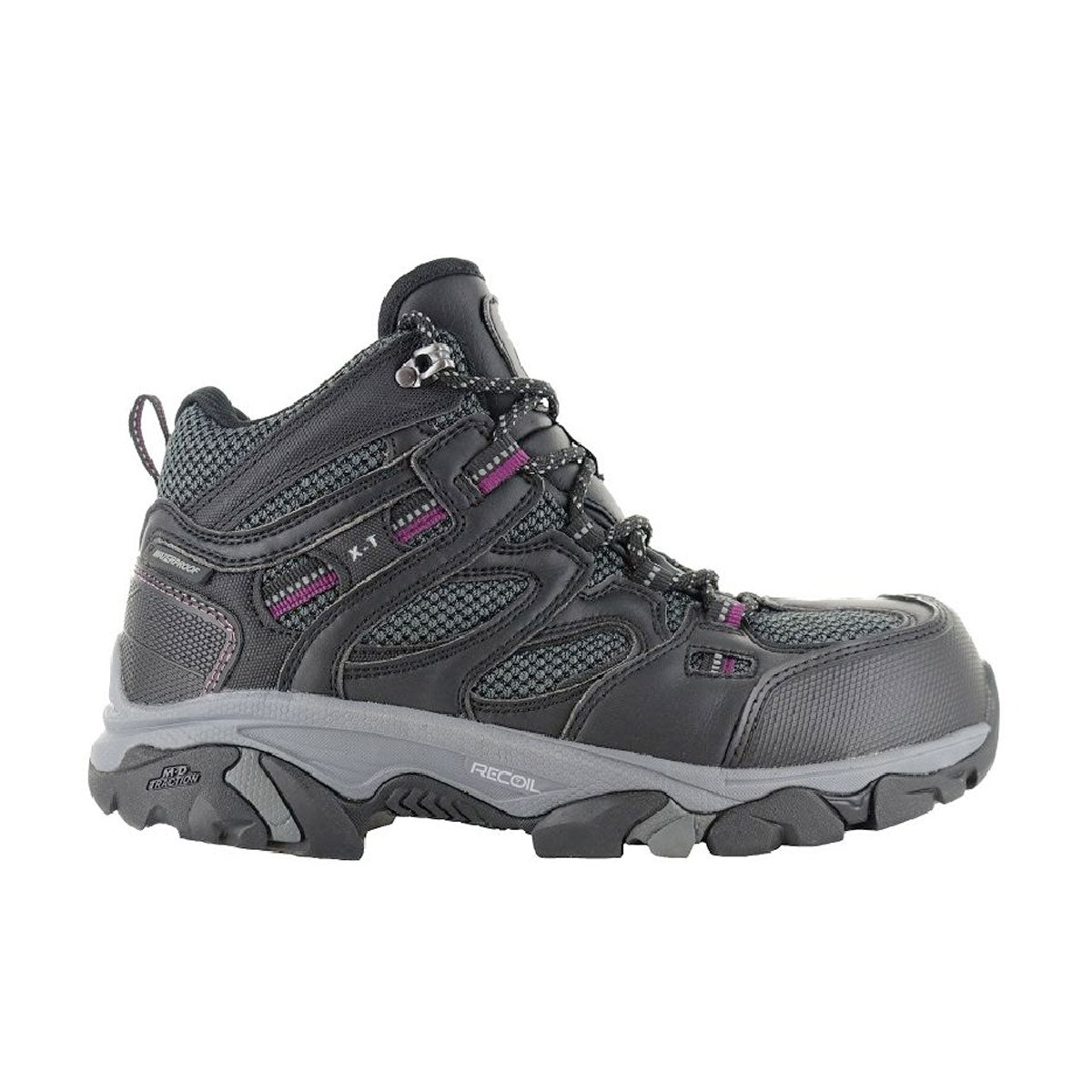 Magnum XT Boron Mid CT SZ WP Womens Boots Black Purple-Footwear-Magnum Footwear--ProtectCoAustralia