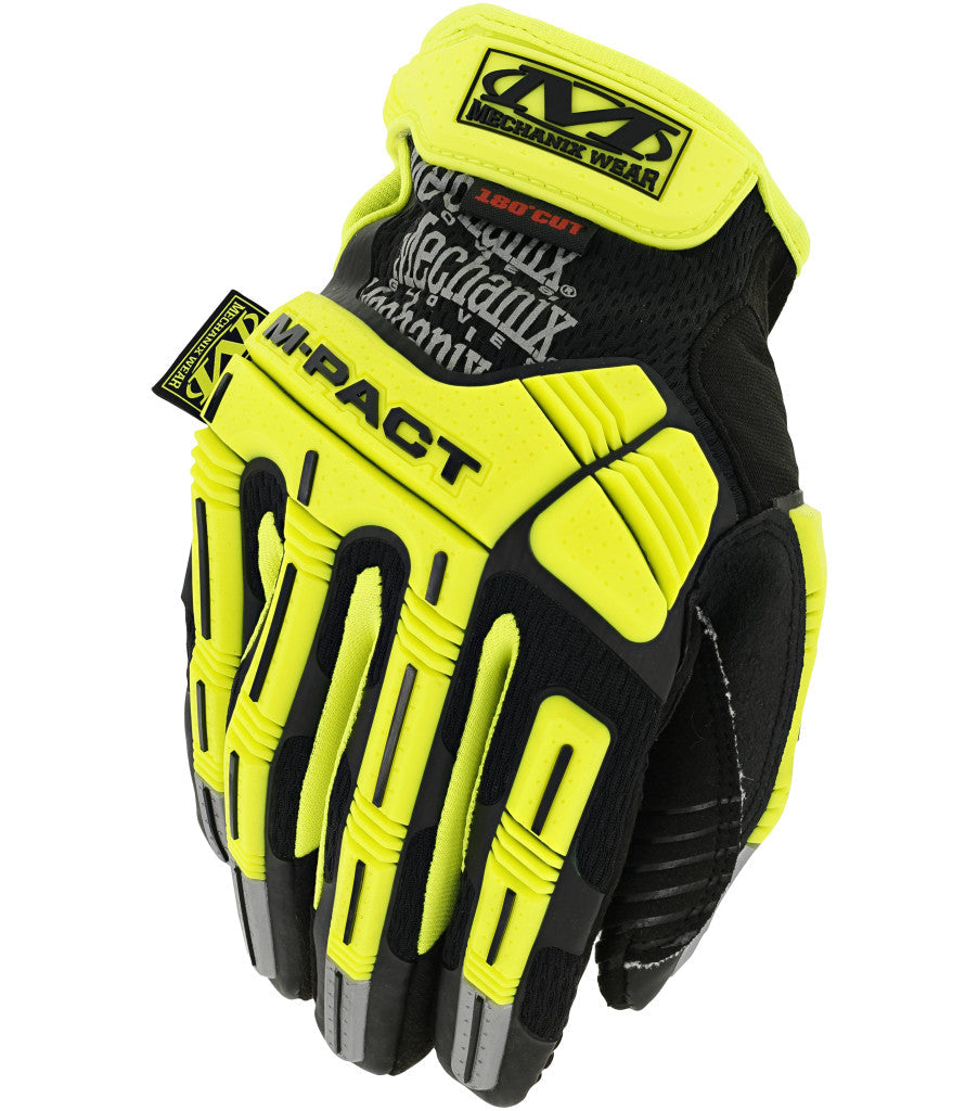 Mechanix Wear M-Pact Hi-Viz E5 Glove Fluorescent Yellow-Safety Gloves-Mechanix Wear--ProtectCoAustralia