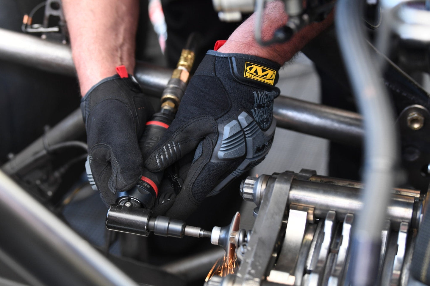 Mechanix Wear M-Pact Impact Resistant Glove Black Red-Safety Gloves-Mechanix Wear-ProtectCoAustralia