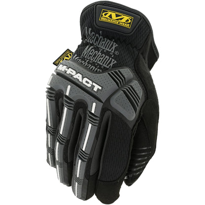 Mechanix Wear M-Pact Open Cuff Impact Resistant Glove Black Grey-Safety Gloves-Mechanix Wear-MECHANIX-MPC-58-008-Small-ProtectCoAustralia