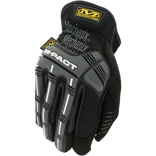 Mechanix Wear M-Pact Open Cuff Impact Resistant Glove Black Grey-Safety Gloves-Mechanix Wear-ProtectCoAustralia