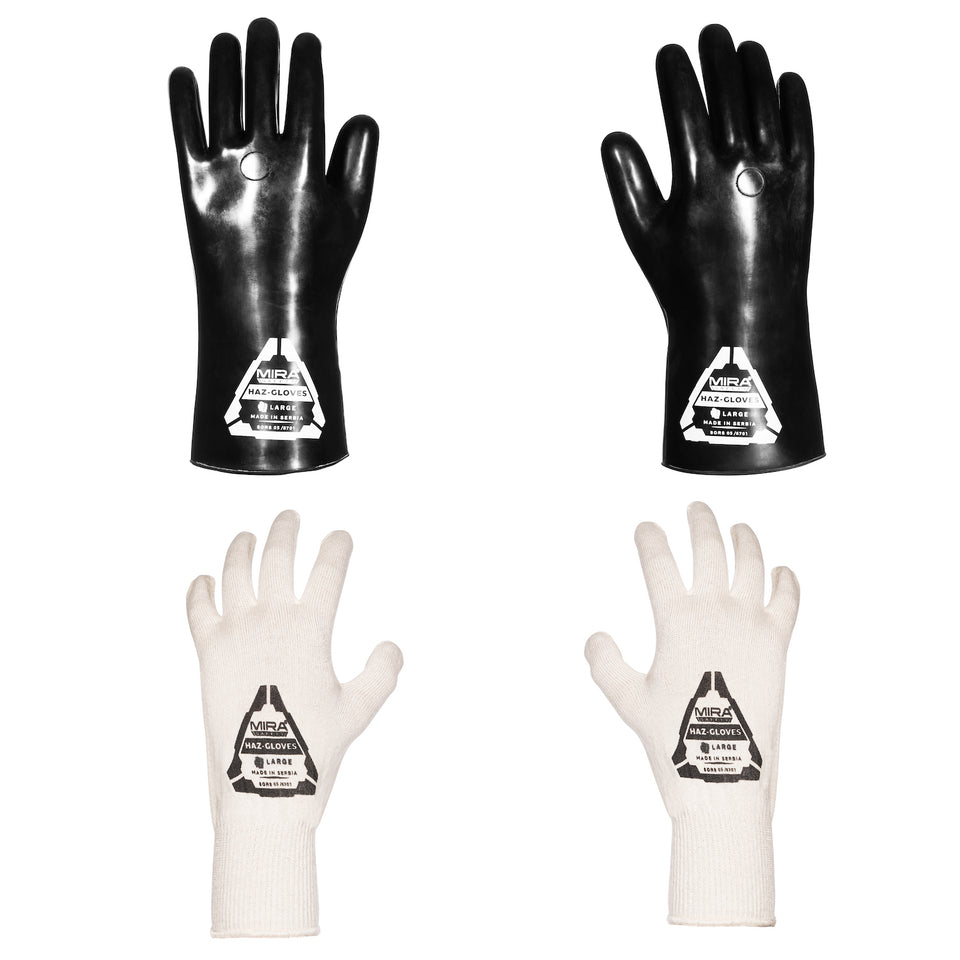 MIRA Safety HAZ-GLOVES Butyl Gloves for CBRN Protection Set of 4-Safety Gloves-MIRA Safety-MIRA-HAZ-GLOVES-L-Large-ProtectCoAustralia