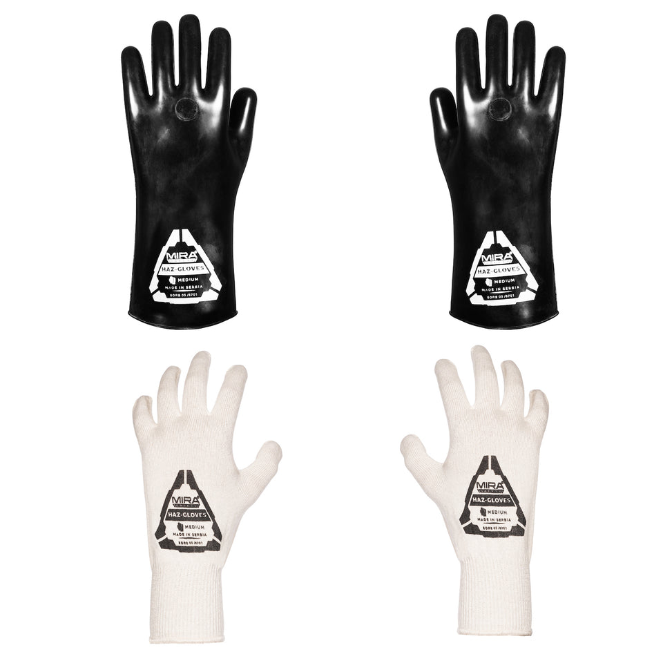 MIRA Safety HAZ-GLOVES Butyl Gloves for CBRN Protection Set of 4-Safety Gloves-MIRA Safety-MIRA-HAZ-GLOVES-M-Medium-ProtectCoAustralia