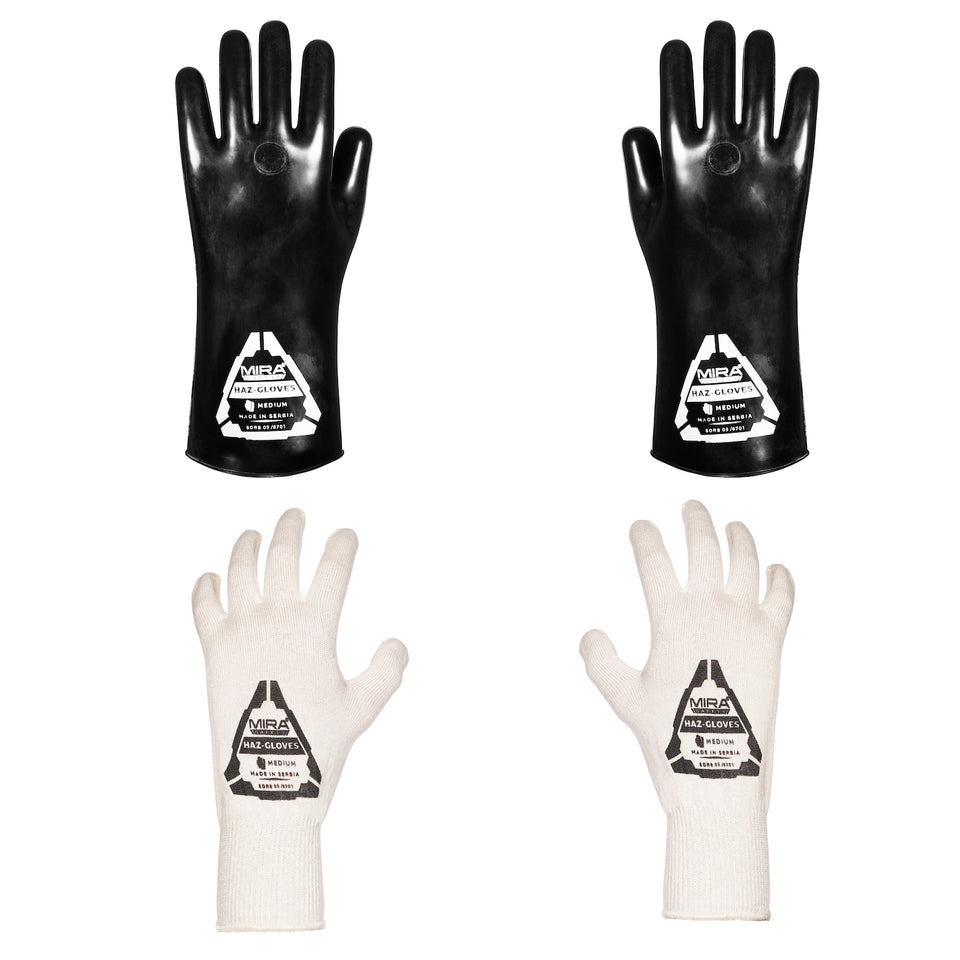 MIRA Safety HAZ-GLOVES Butyl Gloves for CBRN Protection Set of 4-Safety Gloves-MIRA Safety-ProtectCoAustralia