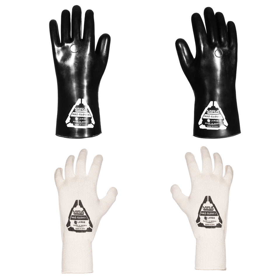 MIRA Safety HAZ-GLOVES Butyl Gloves for CBRN Protection Set of 4-Safety Gloves-MIRA Safety-ProtectCoAustralia
