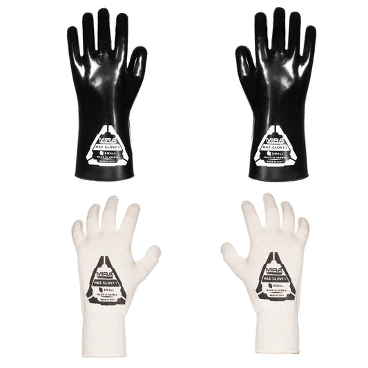 MIRA Safety HAZ-GLOVES Butyl Gloves for CBRN Protection Set of 4-Safety Gloves-MIRA Safety-ProtectCoAustralia