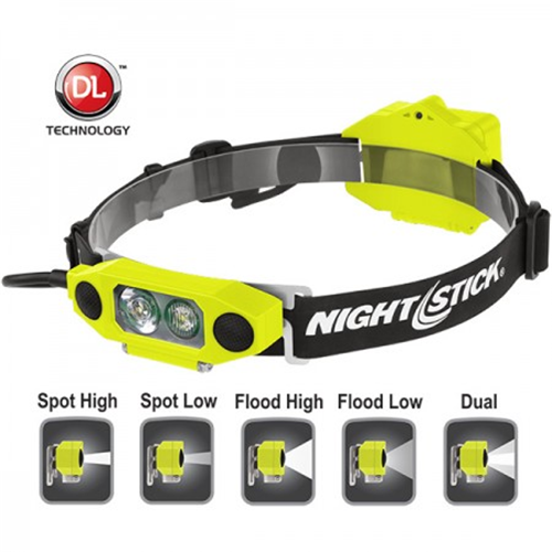 Nightstick DICATA Intrinsically Safe Low Profile Dual Light Headlamp-Lighting-Nightstick-NS-XPP-5462GX-Green-ProtectCoAustralia