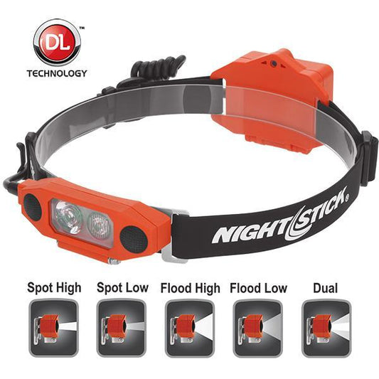 Nightstick DICATA Intrinsically Safe Low Profile Dual Light Headlamp-Lighting-Nightstick-NS-XPP-5462RX-Red-ProtectCoAustralia