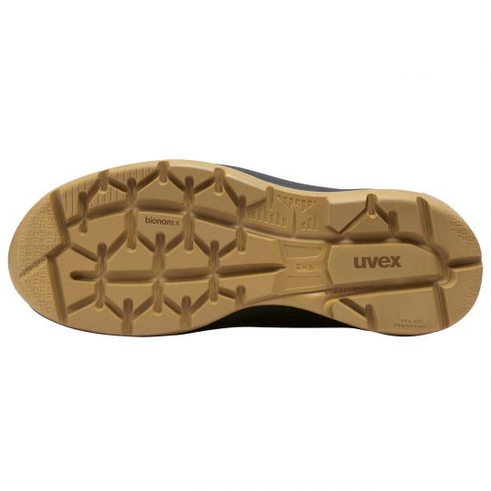 UVEX 3 X-Flow Side-Zip Work Boot Black/Tan-Footwear-Uvex Safety--ProtectCoAustralia