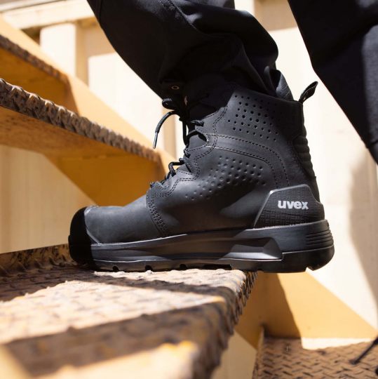 UVEX 3 X-Flow Side-Zip Work Boot Black/Tan-Footwear-Uvex Safety--ProtectCoAustralia