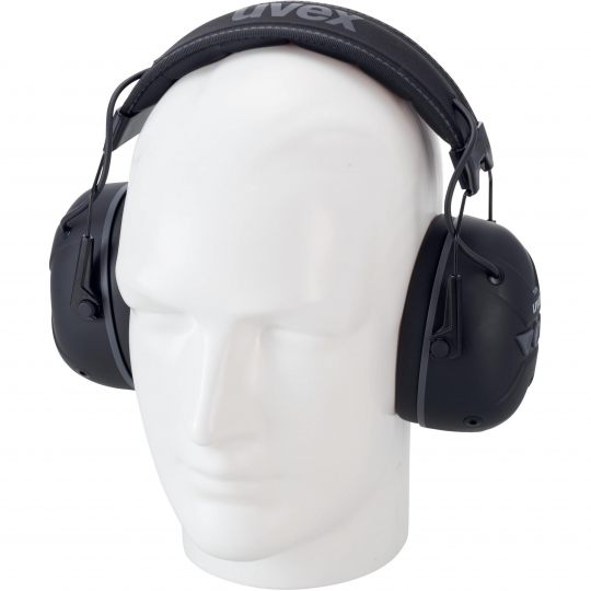 UVEX aXess One Hearing Protection Bluetooth Earmuff Black-Hearing Protection-Uvex Safety-UVEX-2640001-ProtectCoAustralia