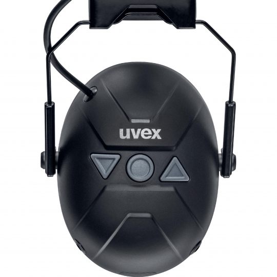 UVEX aXess One Hearing Protection Bluetooth Earmuff Black-Hearing Protection-Uvex Safety-UVEX-2640001-ProtectCoAustralia