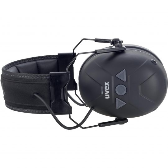 UVEX aXess One Hearing Protection Bluetooth Earmuff Black-Hearing Protection-Uvex Safety-UVEX-2640001-ProtectCoAustralia