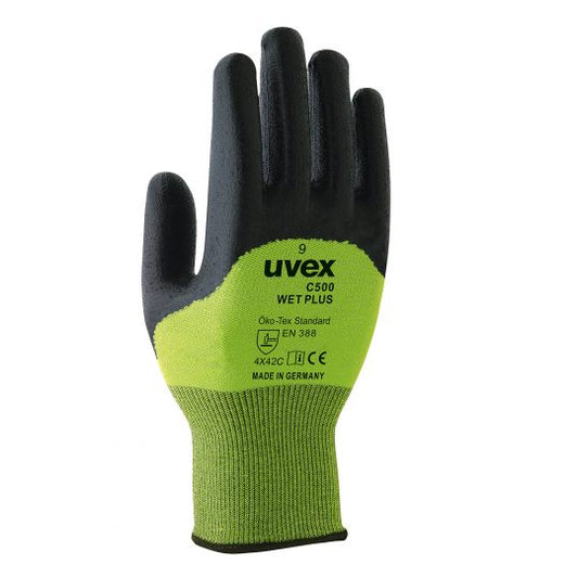 UVEX C500 Wet Cut Protection Glove-Safety Gloves-Uvex Safety-UVEX-HX60492F0-Size 7-ProtectCoAustralia