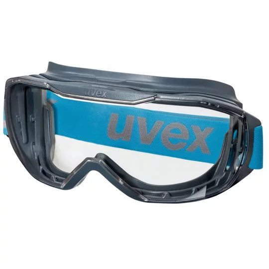 UVEX Megasonic Goggles-Safety Glasses-Uvex Safety-9320-266-Anthracite Blue-Clear-ProtectCoAustralia