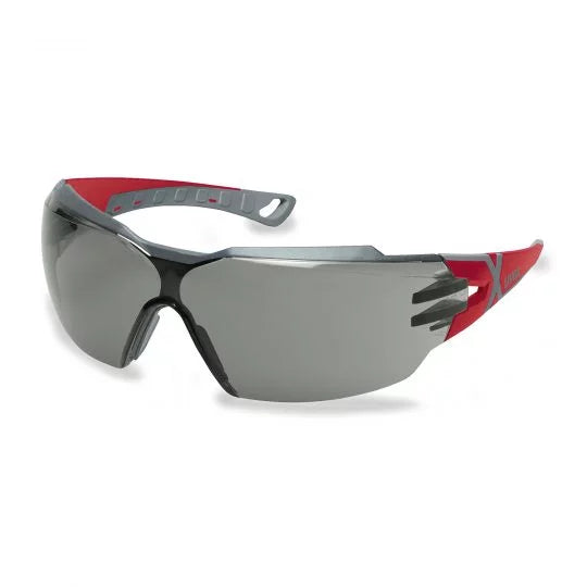 UVEX Pheos Cx2 Glasses-Safety Glasses-Uvex Safety-9198-401-Red/Grey-Grey-ProtectCoAustralia