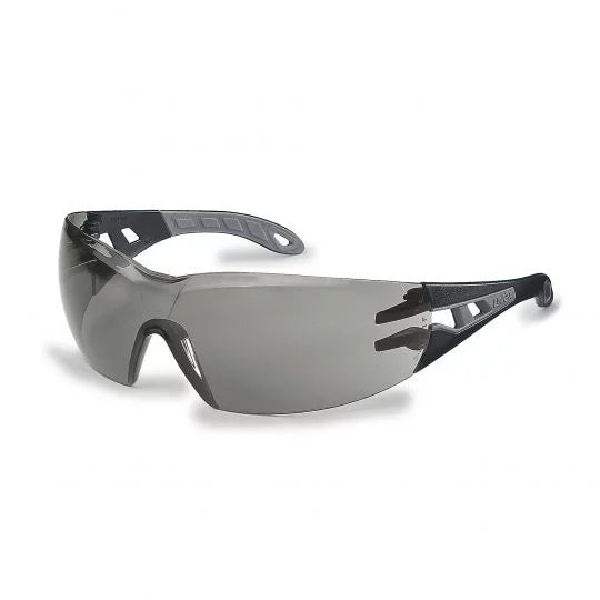 UVEX Pheos Glasses-Safety Glasses-Uvex Safety-9192-300-Black/Grey-Grey 23% VLT Category 2-ProtectCoAustralia