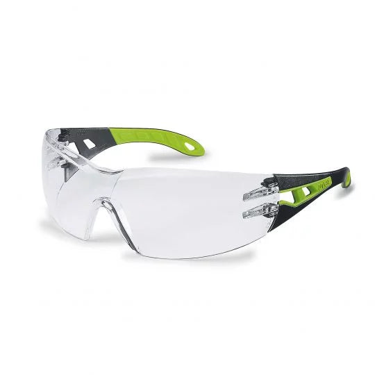 UVEX Pheos Glasses-Safety Glasses-Uvex Safety-9192-305-Black/Green-Clear-ProtectCoAustralia