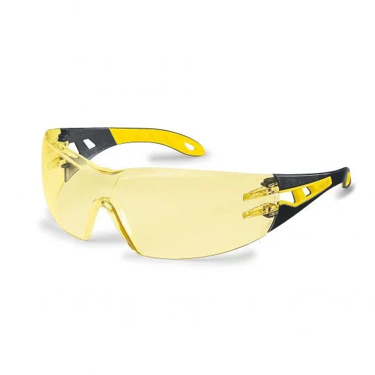 UVEX Pheos Glasses-Safety Glasses-Uvex Safety-9192-306-Black/Yellow-Amber-ProtectCoAustralia