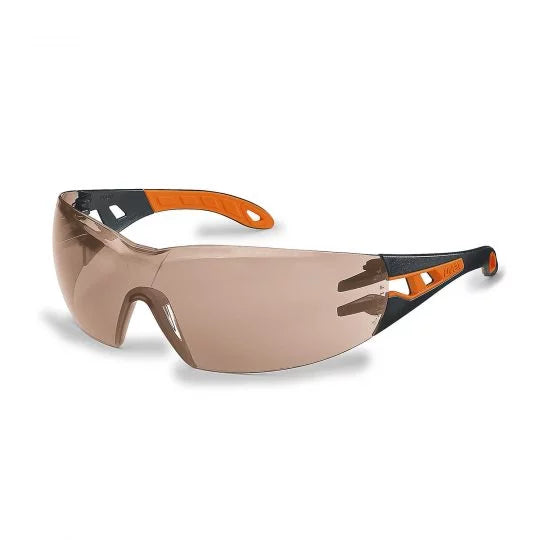 UVEX Pheos Glasses-Safety Glasses-Uvex Safety-9192-307-Black/Orange-SCT 45 % VLT Category 1-ProtectCoAustralia