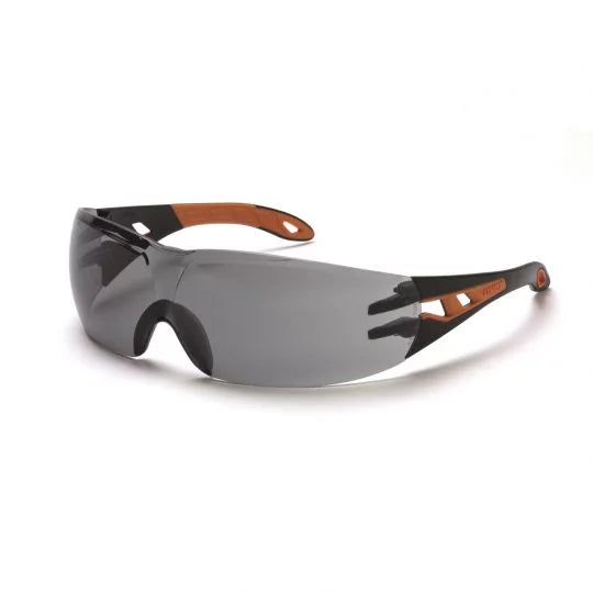 UVEX Pheos Glasses-Safety Glasses-Uvex Safety-9192-445-Black/Orange-Grey 23% VLT Category 2-ProtectCoAustralia