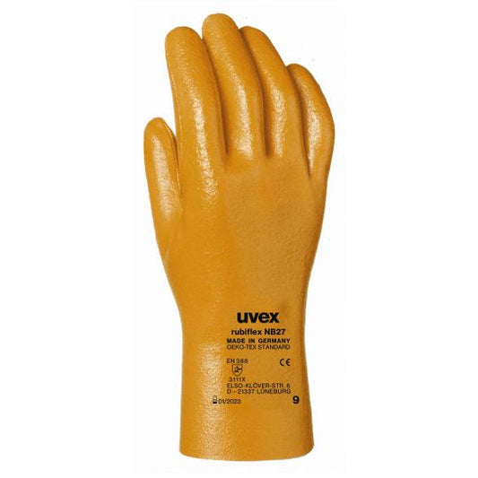 UVEX Rubiflex NB27 Safety Glove-Safety Gloves-Uvex Safety-UVEX-NB27F0-Size 7-ProtectCoAustralia