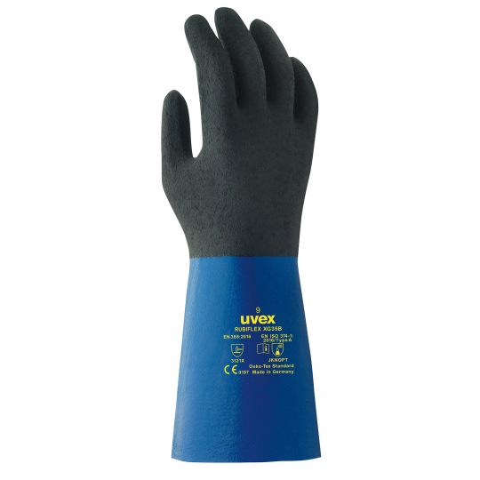 UVEX Rubiflex S XG35B Chemical Protection Glove-Safety Gloves-Uvex Safety-ProtectCoAustralia