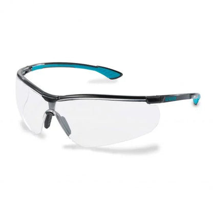 UVEX Sportstyle Glasses-Safety Glasses-Uvex Safety-9193-075-Black/ Blue-Clear-ProtectCoAustralia