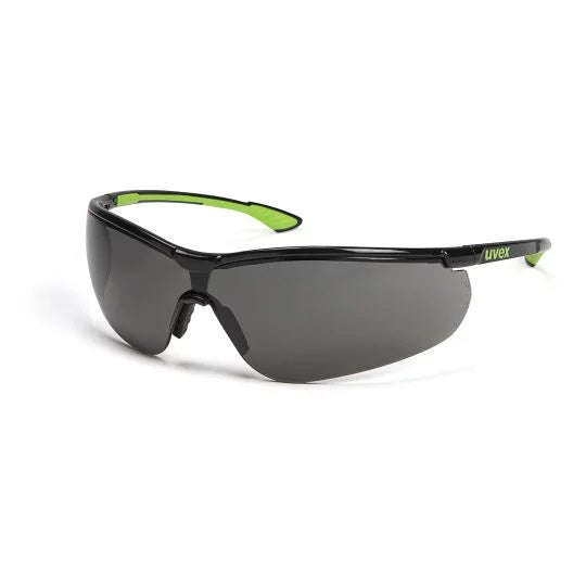 UVEX Sportstyle Glasses-Safety Glasses-Uvex Safety-9193-426-Black/Lime-Grey-ProtectCoAustralia