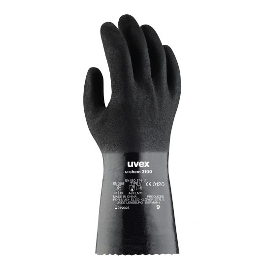 UVEX U-Chem 3100 Chemical Protection Glove-Safety Gloves-Uvex Safety-UVEX-60968F1-Size 8-ProtectCoAustralia
