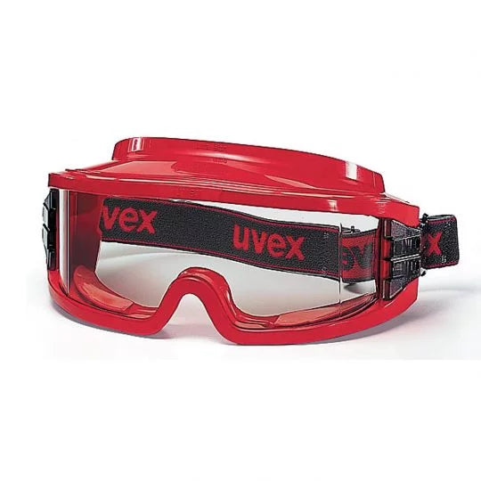 UVEX Ultravision Goggles-Safety Glasses-Uvex Safety-9301-603-Red PVC Body-Clear PC 80 % + VLT-ProtectCoAustralia