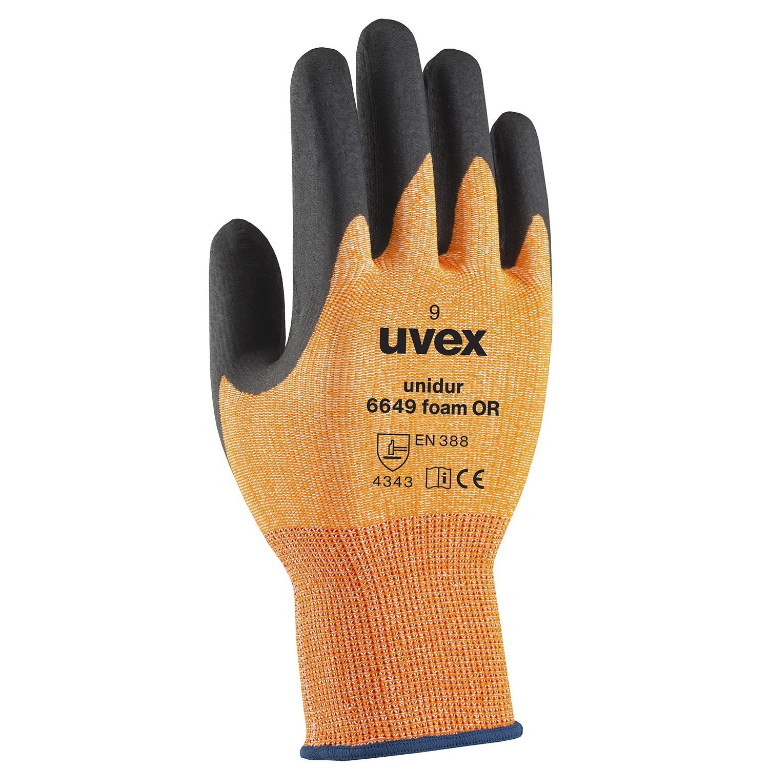 UVEX Unidur 6649 Foam OR Safety Glove-Safety Gloves-Uvex Safety-UVEX-UD6649OR07-Size 7-ProtectCoAustralia